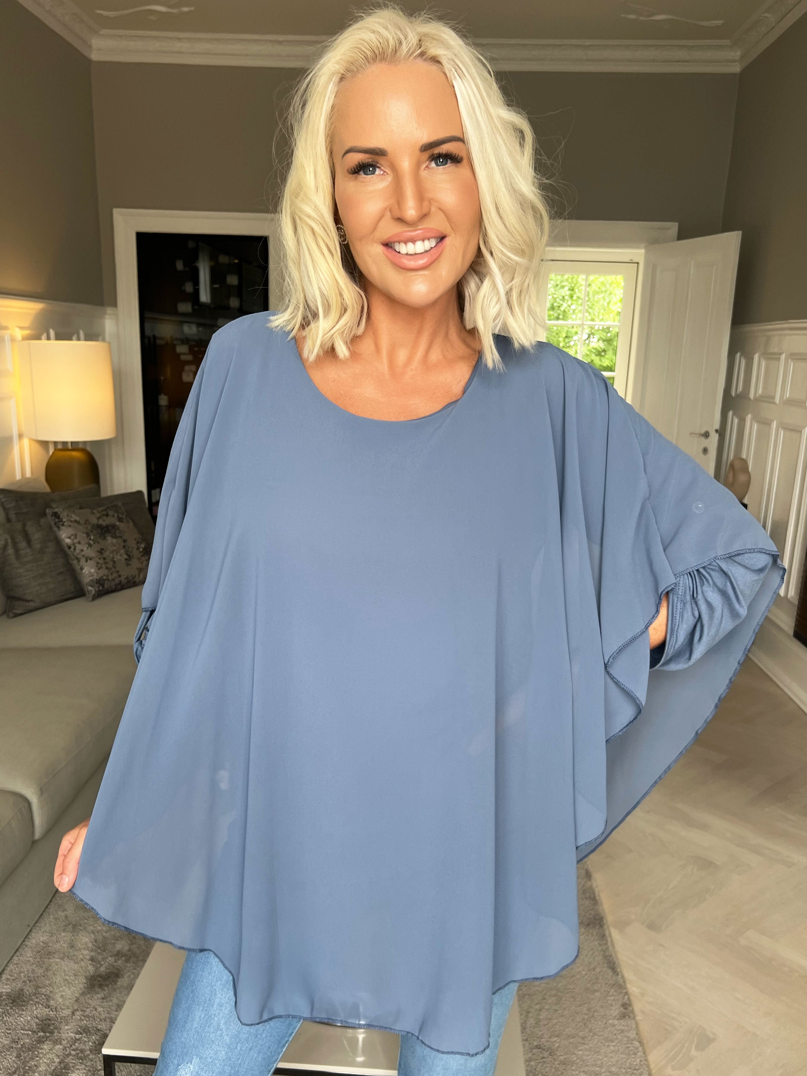 Kenya Shirt - Tunika med chiffonglager